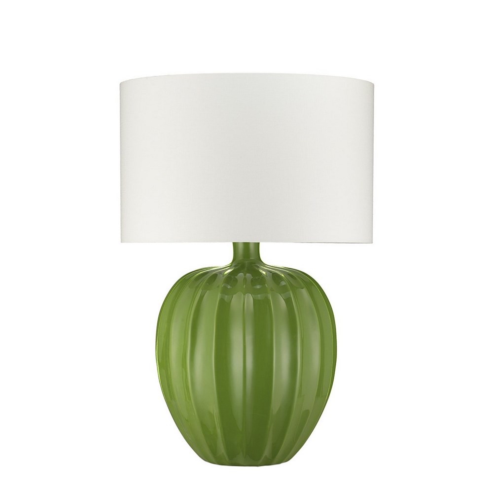 Kristiana Ceramic Lamp by William Yeoward in Grass Green